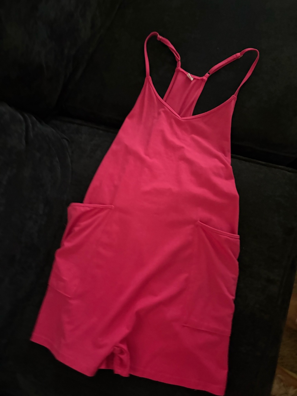 Pink shorts romper